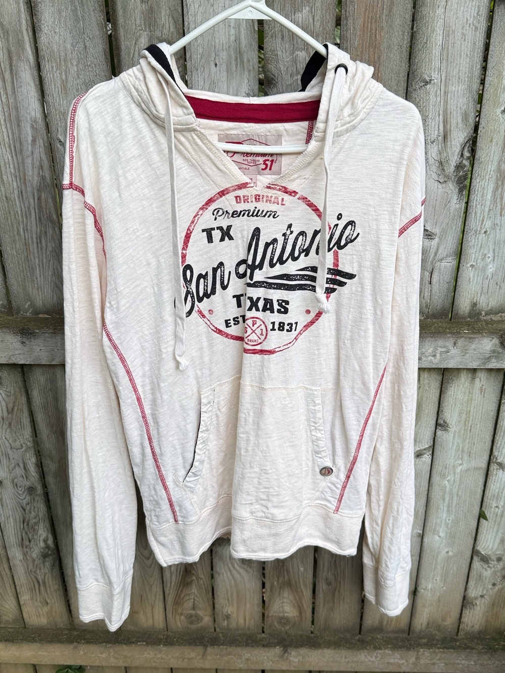Premium 51 San Antonio TX hoodie shirt top Red Thread Series R652A Cotton M